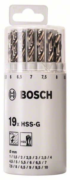  19    HSS-G, DIN 338, 135,     Bosch 1-10 mm (2607018361)