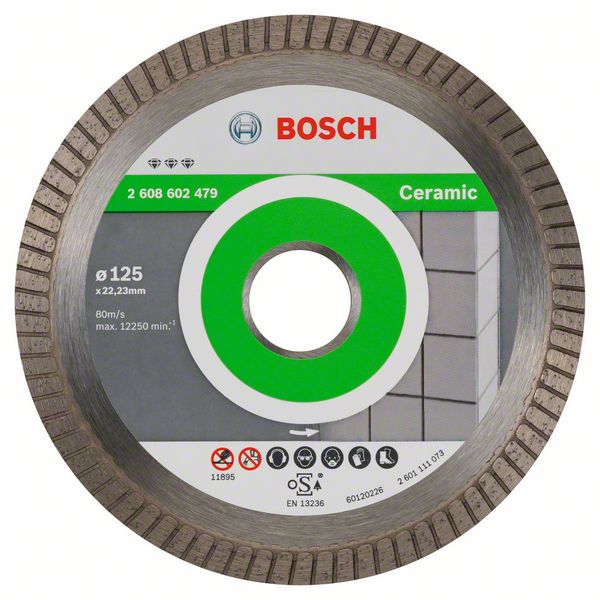    Best for Ceramic Extra-Clean Turbo Bosch 125 x 22,23 x 1,4 x 7 mm (2608602479) Bosch