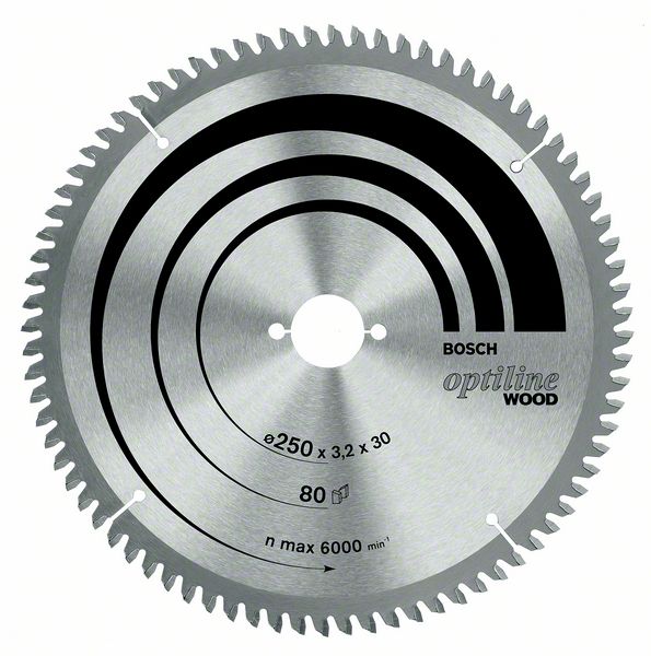   Optiline Wood Bosch 250 x 30 x 3,2 mm, 40 (2608640643)