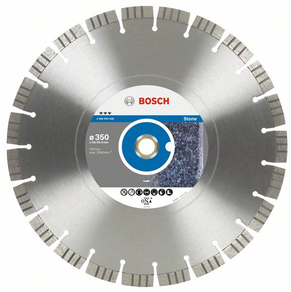    Best for Stone Bosch 350 x 20,00+25,40 x 3,2 x 15 mm (2608602648) Bosch