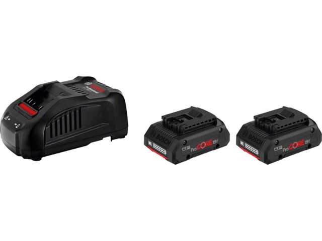 Комплект аккумулятор 18.0 В ProCORE18 V 2 шт. + зарядное устройство GAL1880CV (Набор ProCORE18 V 4,0Ah 2 шт. + GAL1880 CV) (BOSCH) 1600A016GF