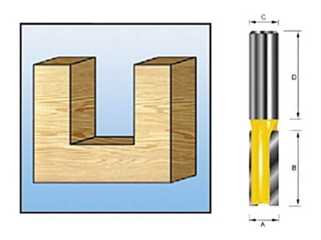 Фреза пазовая 3x8мм, MAKITA