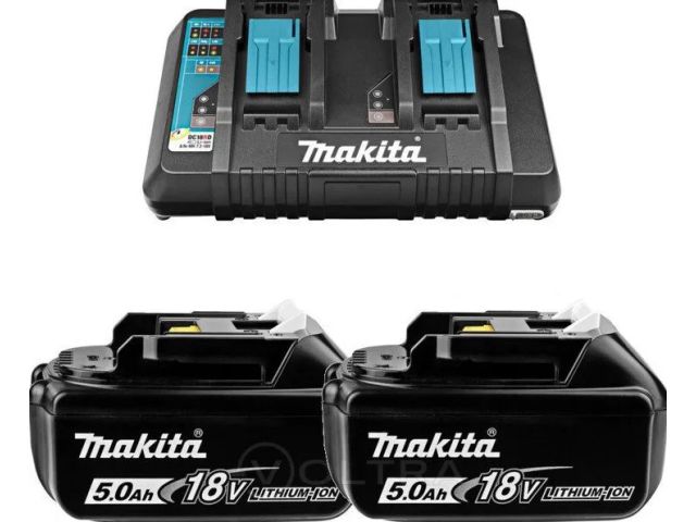 Аккумулятор BL1850B 5.0 Ah (2шт) + зарядное DC18RD Makita (191L75-3)