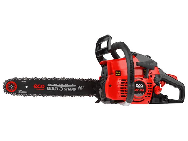 Бензопила ECO CSP-166 шина 40 см (16"), 3/8" LP, 1.3 мм, 57 зв. (1.60 кВт, 2.2 л.с., 38 см3, вес 6 кг)