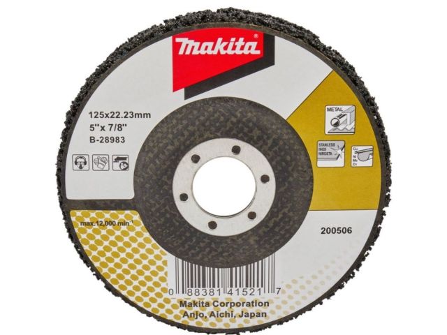 Круг из вспененного абразива MAKITA 125х22,23 мм  (стандарт) B-28983