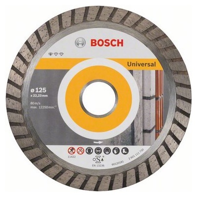Алмазный отрезной круг Standard for Universal Turbo Bosch 125 x 22,23 x 2 x 10 mm (2608602394) Bosch