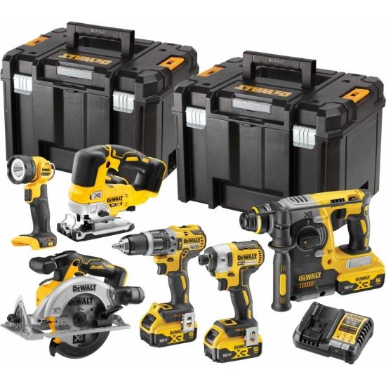 Набор:DCD796+DCF899+DCG405+DCS570+DCS367+DCS334+DCS355+DCH273 в TSTAK VI(4) (4*5Ah) DeWalt DCK865P4T - фото