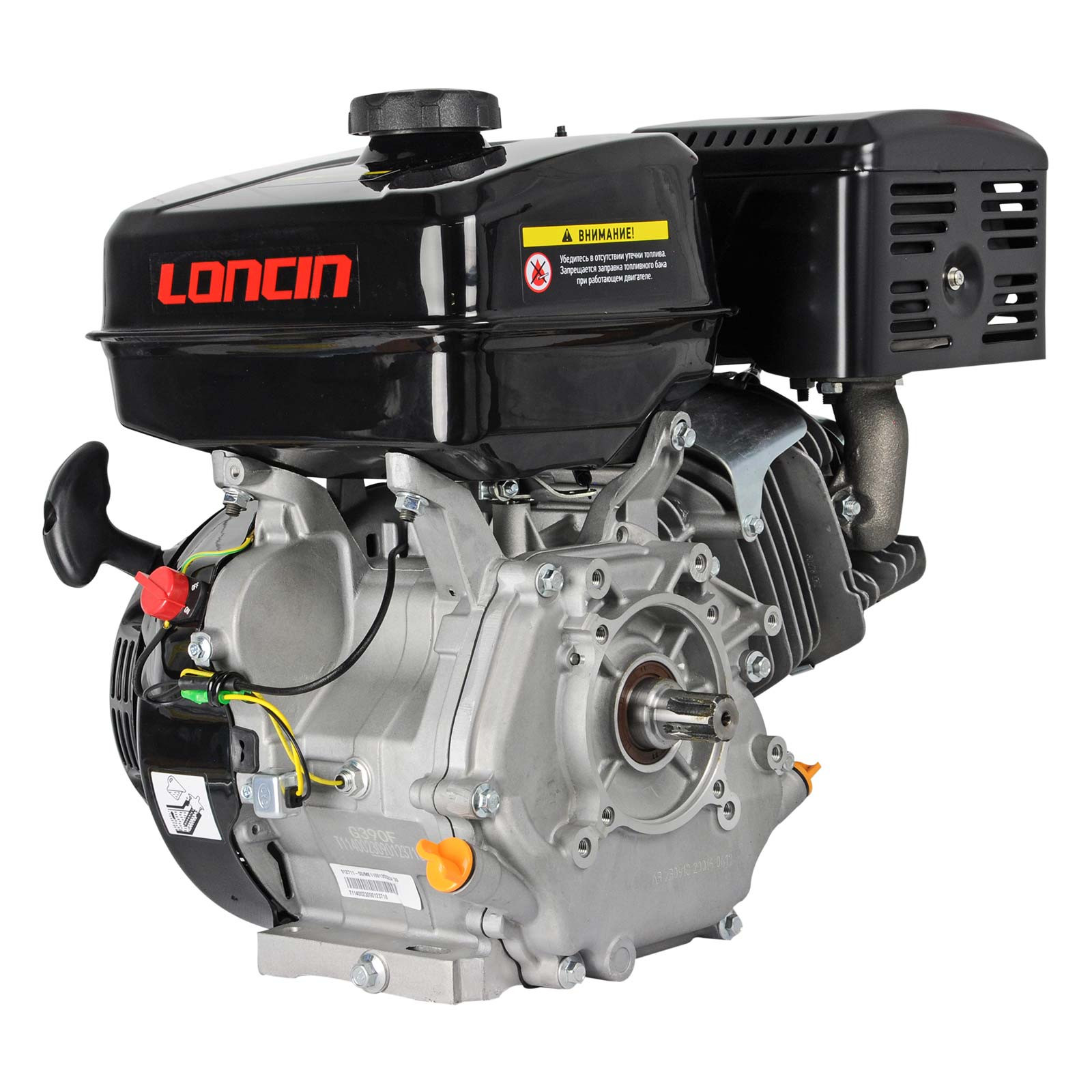 Двигатель бензиновый LONCIN G390F (13.0 л.с., 25*35 мм, ШЛИЦ)- фото2