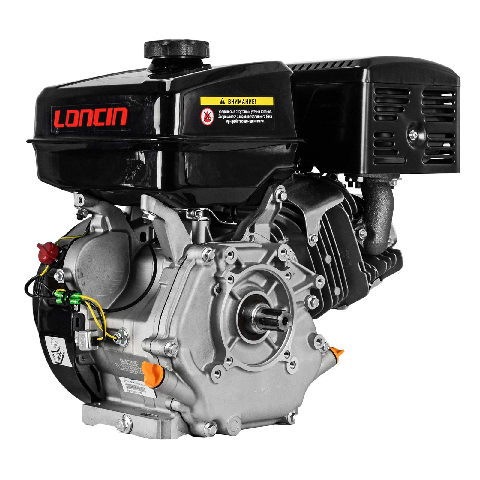 Двигатель бензиновый LONCIN G420F (15.0 л.с., 25*35 мм, ШЛИЦ)- фото2