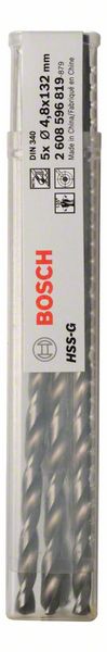    HSS-G, DIN 340 Bosch 4,8 x 87 x 132 mm (2608596819)
