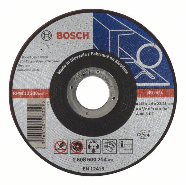 Отрезной круг, прямой, Expert for Metal Bosch AS 46 S BF, 115 mm, 1,6 mm (2608600214)