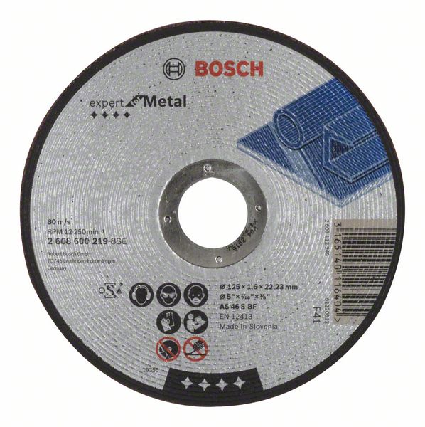 Отрезной круг, прямой, Expert for Metal Bosch AS 46 S BF, 125 mm, 1,6 mm (2608600219) Bosch