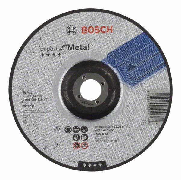 Отрезной круг, выпуклый, Expert for Metal Bosch A 30 S BF, 180 mm, 3,0 mm (2608600316) BOSCH
