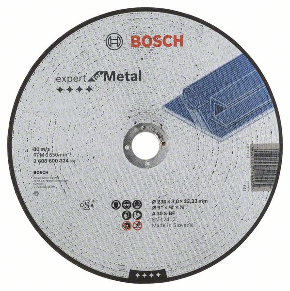 Отрезной круг, прямой, Expert for Metal Bosch A 30 S BF, 230 mm, 3,0 mm (2608600324) Bosch