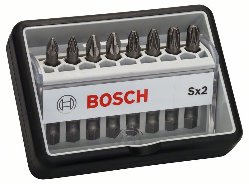 Набор Robust Line из 8 насадок-бит Sx Extra Hart Bosch 49 мм, 8 шт. (2607002557)