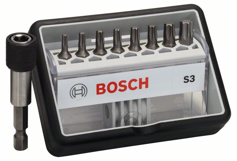 Набор Robust Line из 8+1 насадок-бит S Extra Hart Bosch 25 мм, 8+1 шт. (2607002562)