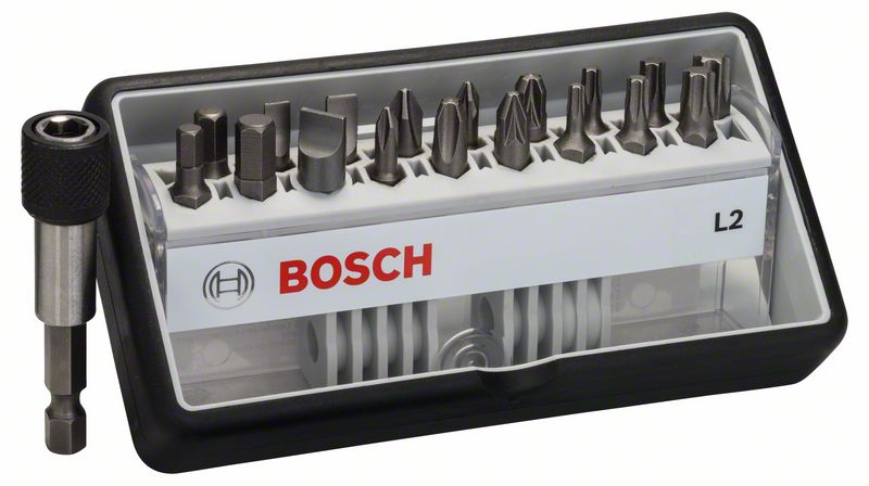 Набор Robust Line из 18+1 насадок-бит L Extra Hart Bosch 25 мм, 18+1 шт. (2607002568)
