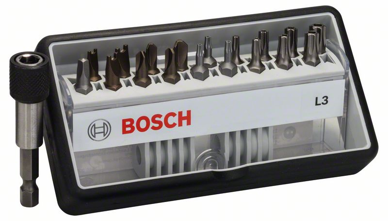 Набор Robust Line из 18+1 насадок-бит L Extra Hart Bosch 25 мм, 18+1 шт. (2607002569)