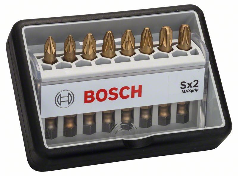 Набор Robust Line из 8 насадок-бит Sx Max Grip Bosch 49 мм, 8 шт. (2607002571)