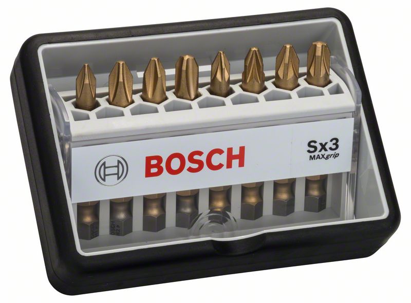 Набор Robust Line из 8 насадок-бит Sx Max Grip Bosch 49 мм, 8 шт. (2607002572)