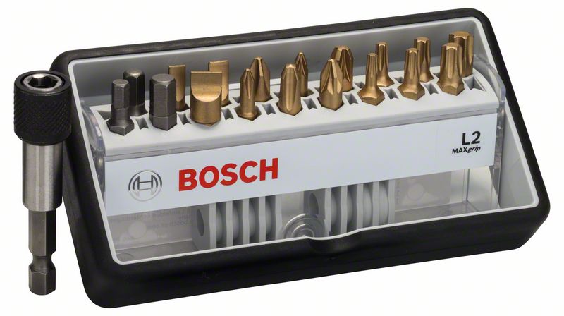 Набор Robust Line из 18+1 насадок-бит L Max Grip Bosch 25 мм, 18+1 шт. (2607002582)