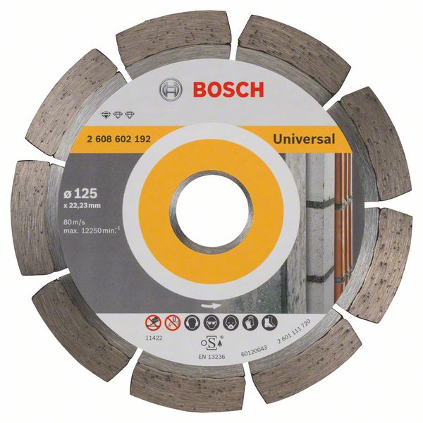 Алмазный отрезной круг Standard for Universal Bosch 125 x 22,23 x 1,6 x 10 mm (2608602192)