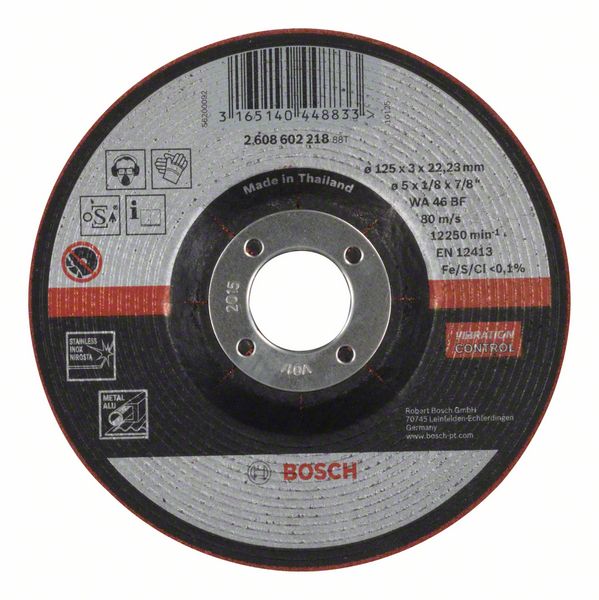 Полугибкий обдирочный круг Bosch WA 46 BF, 125 mm, 3,0 mm (2608602218)