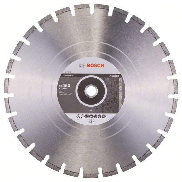 Алмазный отрезной круг Standard for Asphalt Bosch 450 x 25,40 x 3,2 x 10 mm (2608602627)
