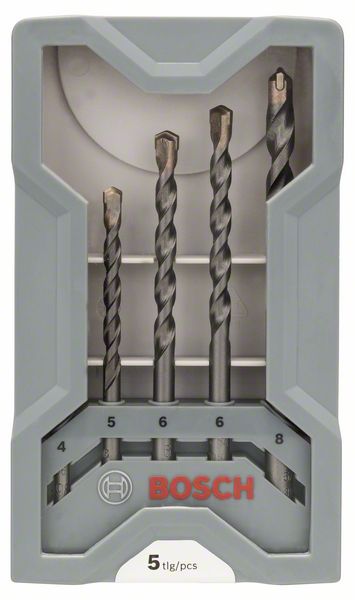 Набор из 5 сверл по бетону CYL-3 Bosch 4; 5; 6; 6; 8 mm (2607017080)- фото