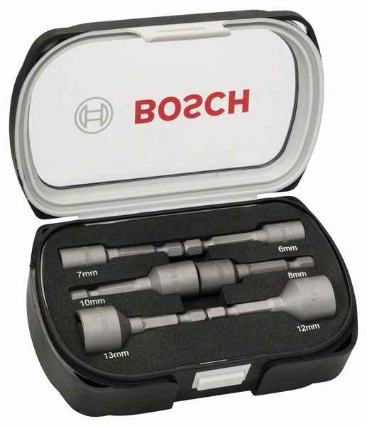 Набор торцовых ключей 6 предм. Bosch 50 мм; 6, 7, 8, 10, 12, 13 мм (2608551079) Bosch