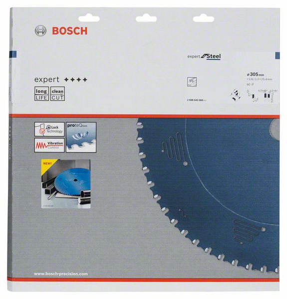 Диск пильный Freud  по металлу 305x254х26/22  60T Expert for Steel, BOSCH (2608643060) Bosch