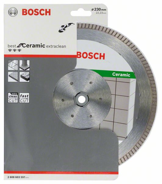 Алмазный Диск Best for Ceramic Extraclean Turbo 230x22.23mm Bosch (2608603597) BOSCH