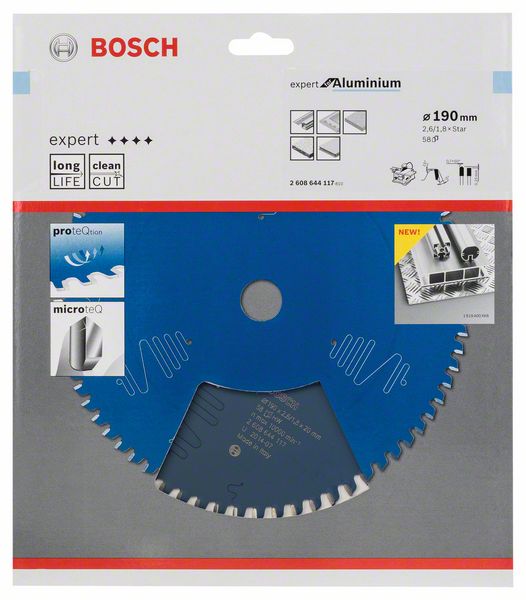 Цирк диск Expert for Aluminium190xFastFixx2.6/1.8x58T Bosch (2608644117) Bosch
