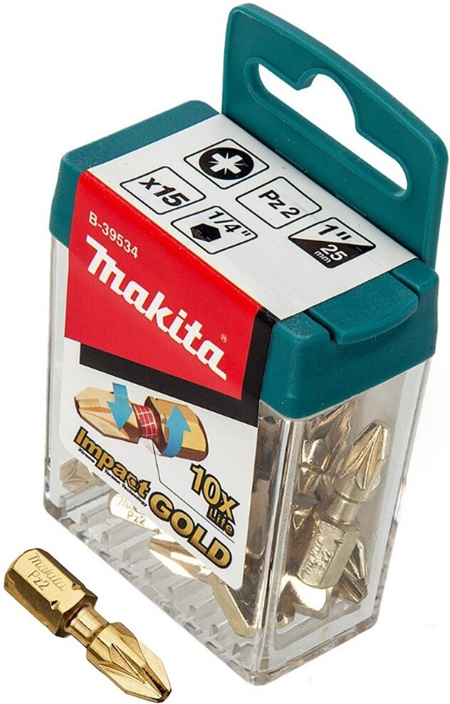 MAKITA B-39534 Набор насадок Impact Gold PZ2, 25 мм, C-form (1 набор)