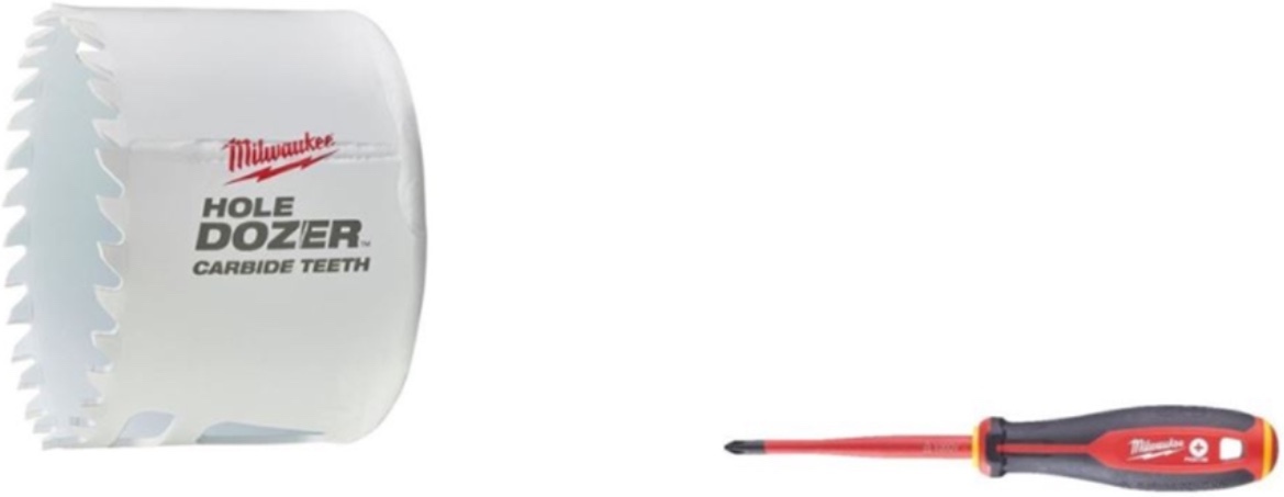 Milwaukee Hole Dozer Carbide 68мм с отверткой VDE PH2 x100мм (4932492470)