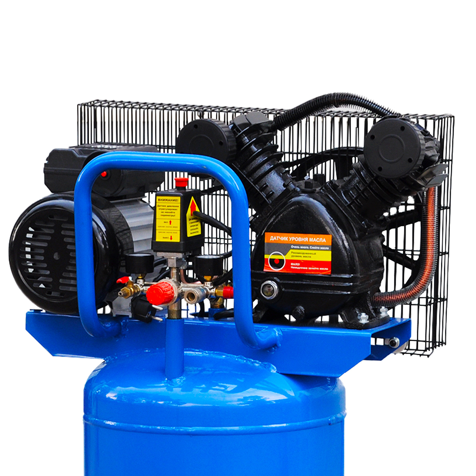 Воздушный компрессор WELT IBL3100V-2 (до 380л/мин, 8атм, 100л, 230В, 2.2кВт, вертикальн  рессив)- фото3
