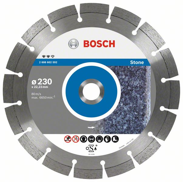 Алмазный отрезной круг Expert for Stone Bosch 150 x 22,23 x 2,4 x 12 mm (2608602590) Bosch