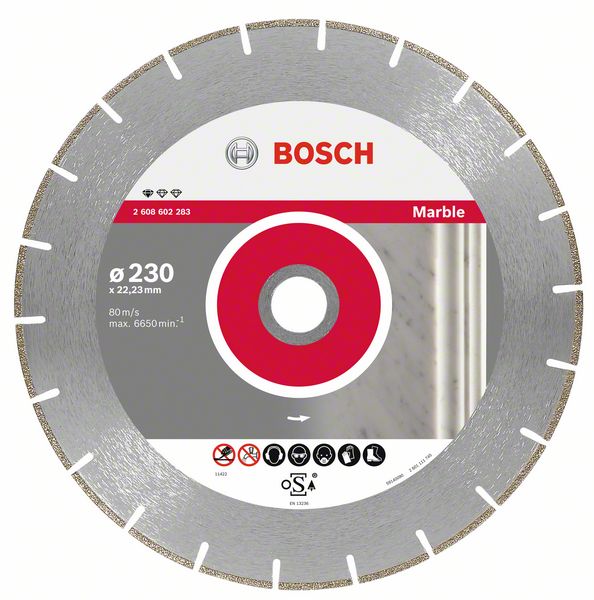 Алмазный отрезной круг Standard for Marble Bosch 230 x 22,23 x 2,8 x 3 mm (2608602283) Bosch