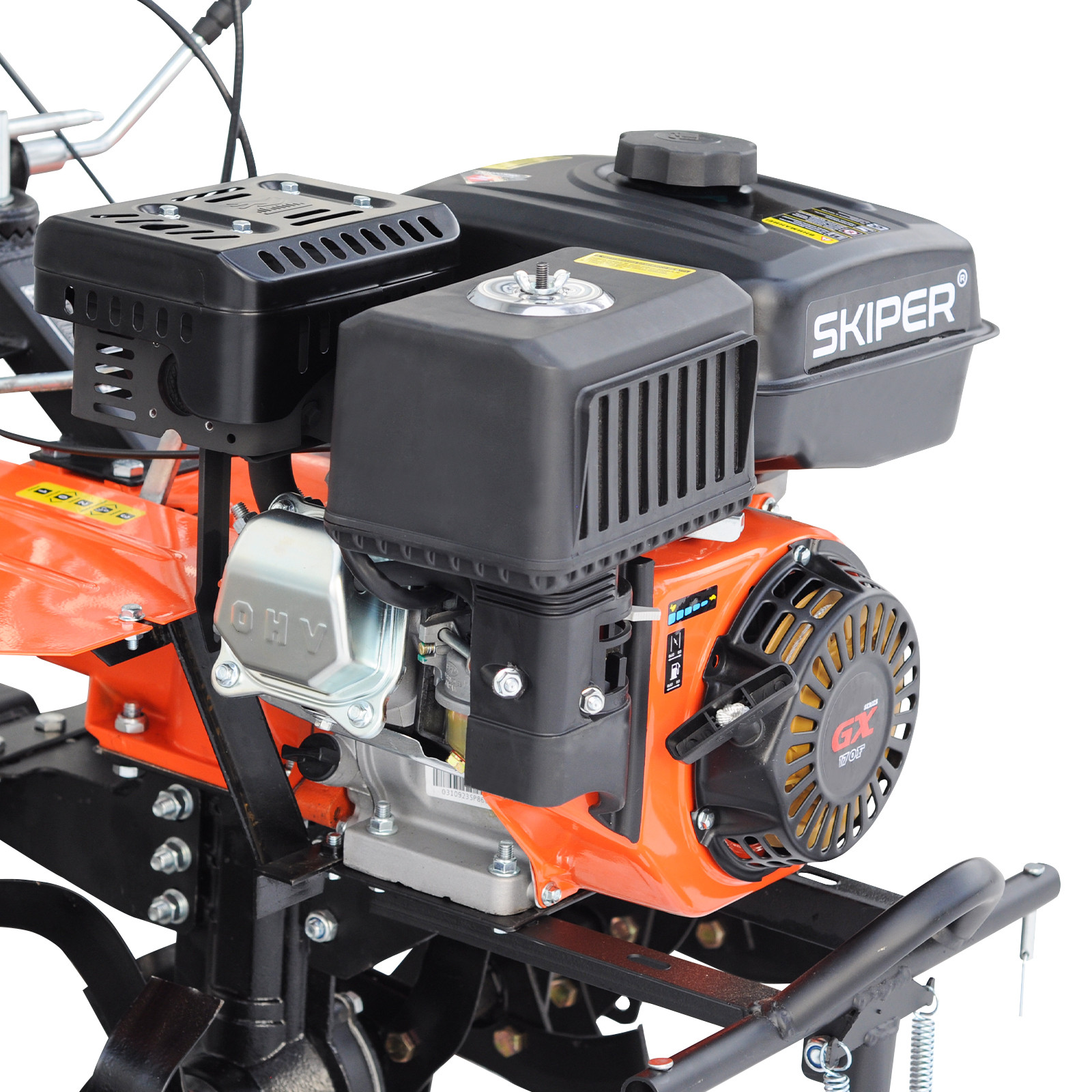 Культиватор SKIPER  SP-860S (8 л.с., без ВОМ, пон.передача 3+1, большой бак и глушитель, без колёс)- фото3