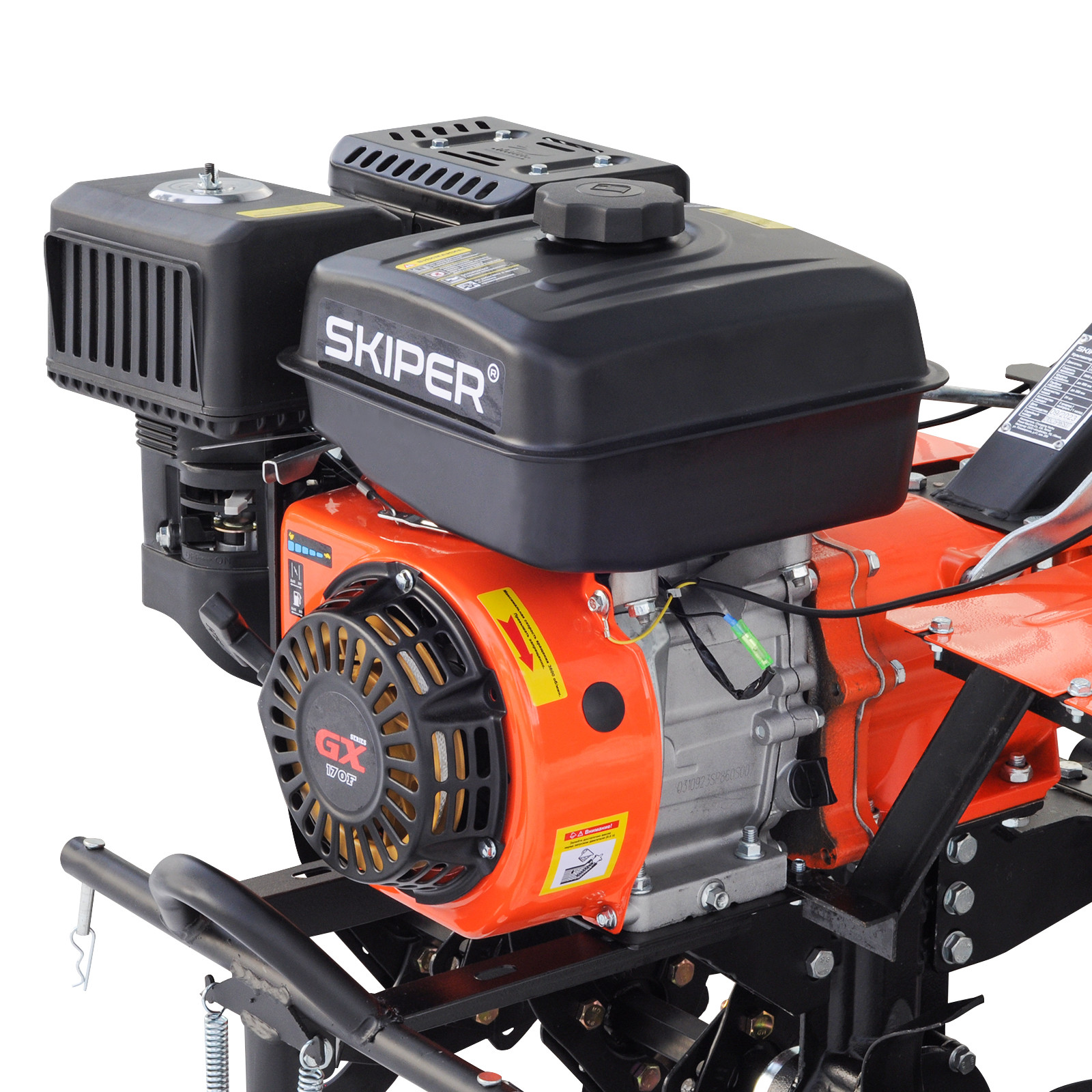 Культиватор SKIPER  SP-860S (8 л.с., без ВОМ, пон.передача 3+1, большой бак и глушитель, без колёс)- фото4