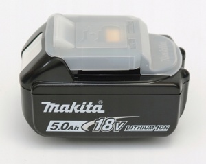 Аккумуляторный блок 18В 1x5.0 Ah  BL1850B (индикатор заряда) картон, MAKITA Makita