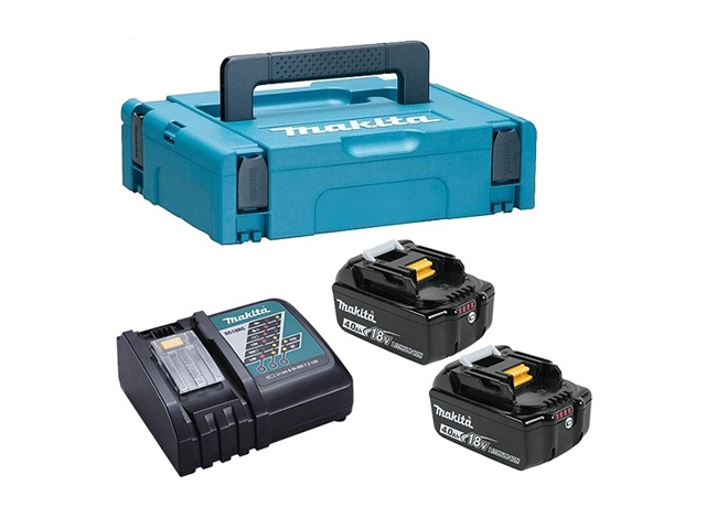 Комплект аккумулятор 18 В BL 1840B 2 штуки и зарядное устройство DC18RC MAKITA (198310-8)