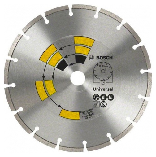 Круг алмазный BOSCH diy 230-22.23 TURBO универсальный (2609256409) Bosch