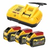 Набор DeWalt: зарядное устройство DCB 118 (18V/54V) + аккумуляторы (3*9.0Аh) DCB118X3