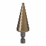 Сверло ступенчатое HSS-TiN с прямым желобком, 4-12, 1/4", MAKITA Makita