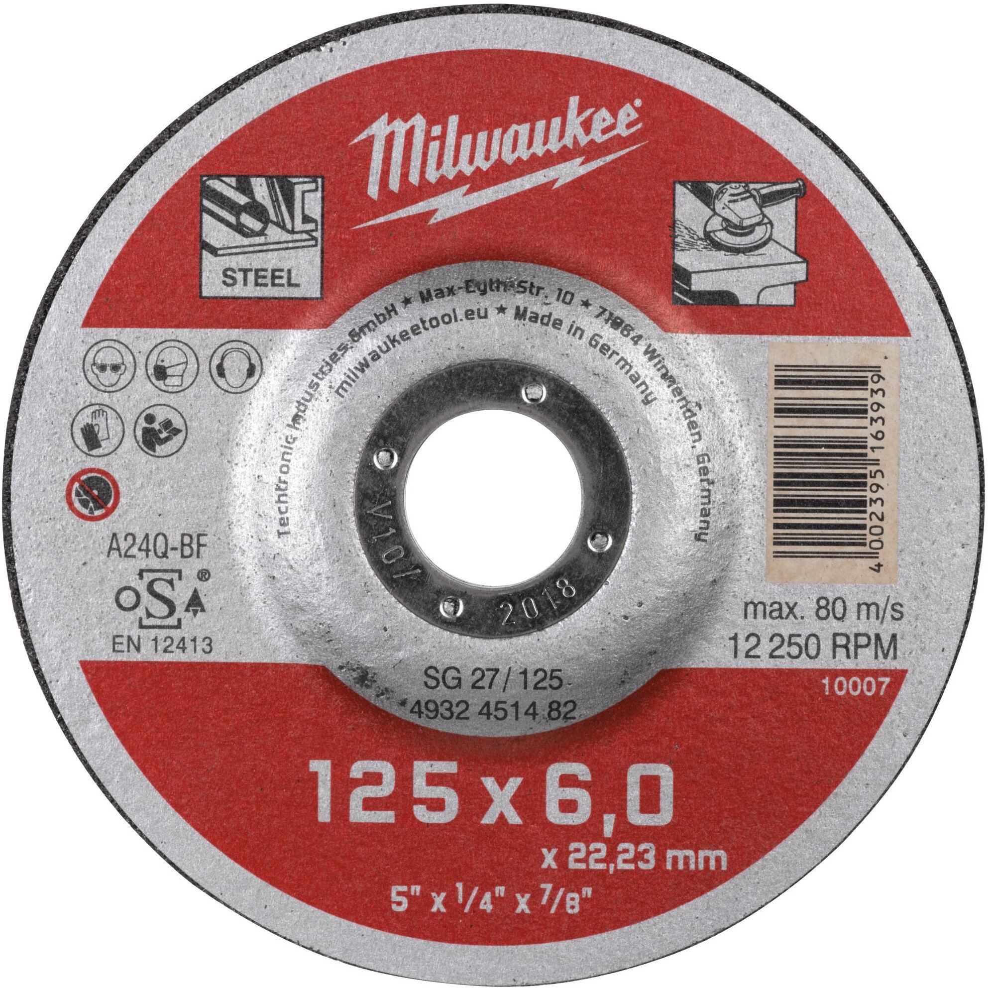 Milwaukee SG 27 125x6 25шт (4932451482)