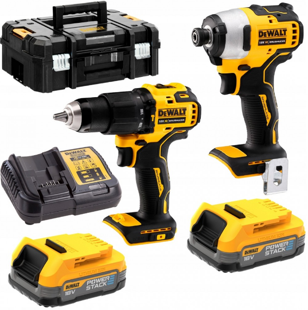 Набор: шуруповерт ударный + винтоверт DeWALT DCK2062E2T