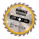 Пильн.диск CONSTRUCTION п/дер. с гвоздями 136/10 24 ATB +20° DeWALT (DT1947-QZ)