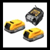 Устройство зарядное  DeWalt  Набор: зарядное устройство DCB1102 (12V/18V) + аккумуляторы (2*1.7Аh) DCB1102E2