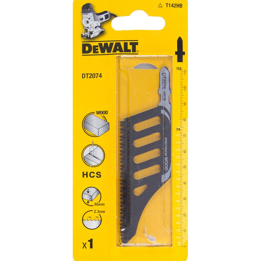 DeWalt DT2074 Пилка для лобзика по дереву 1 шт. (высокоуглеродистая сталь, глубина пропила 65 мм)- фото2